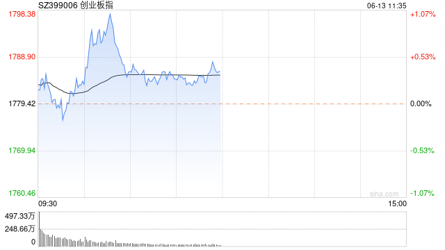 午评：创指震荡反弹半日涨0.37% 科创板次新股集体大涨  第1张
