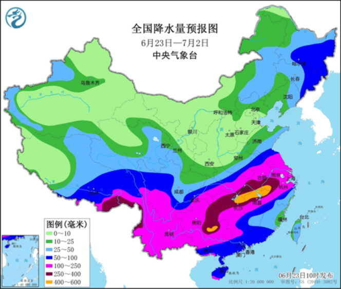 长江中下游持续性暴雨下到7月，未来十天还有4轮强降雨                