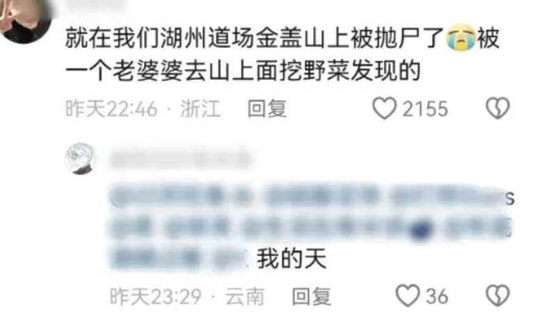 浙江湖州一山上发现遇害上海女网红？当地政府：从外地运来丢弃，嫌疑男子已被抓                