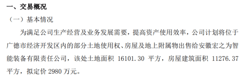 鼎梁科技计划将部分土地使用权、房屋及地上附属物出售给宏之为智能 拟定价2980万元  第1张