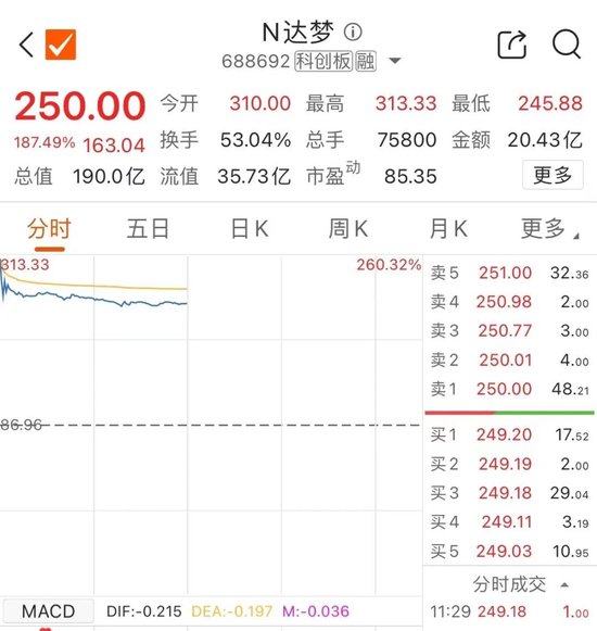 大涨250%！N达梦的单签盈利超11万元  第2张