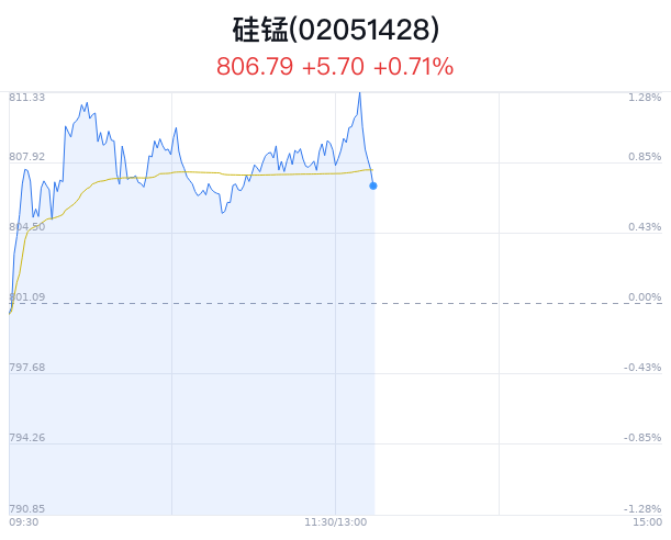 硅锰概念盘中跳水，君正集团跌1.02%