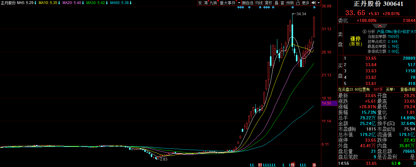 正丹股份今日涨停 一机构净买入1.07亿元  第1张